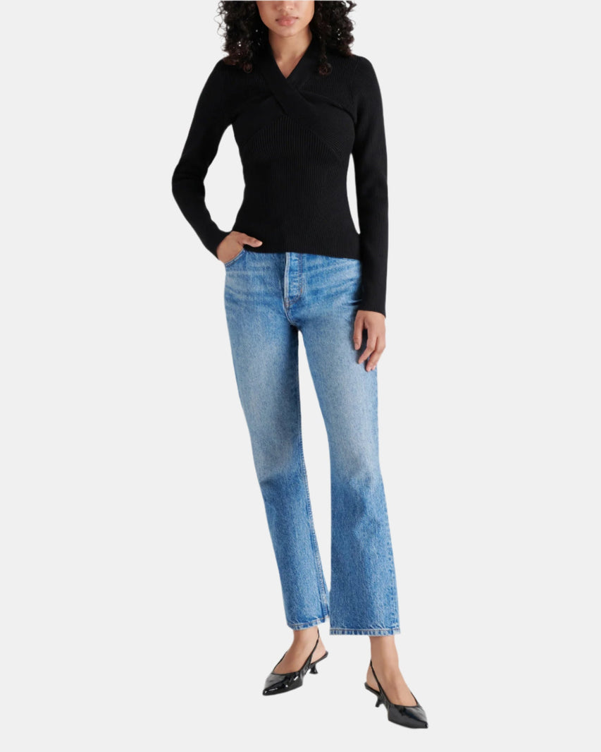 FRANCESCO SWEATER BLACK - Clothing - Steve Madden Canada