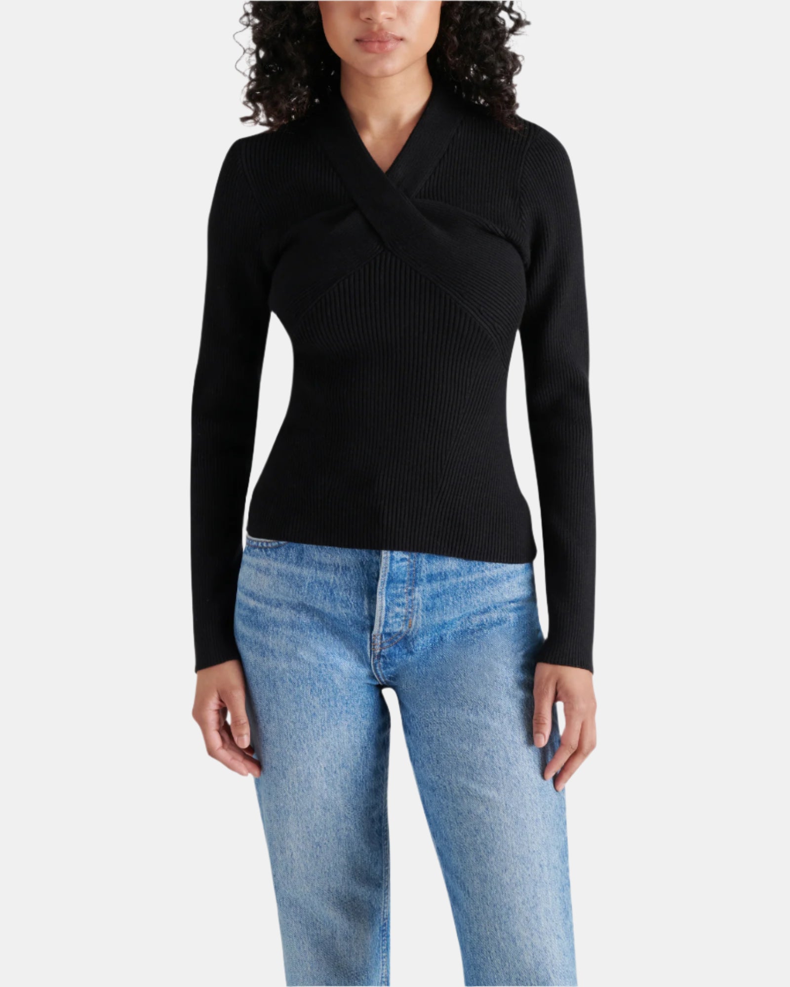 FRANCESCO SWEATER BLACK - Clothing - Steve Madden Canada