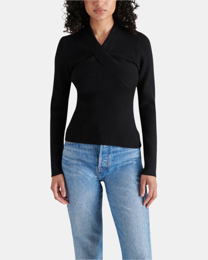 FRANCESCO SWEATER BLACK - Clothing - Steve Madden Canada