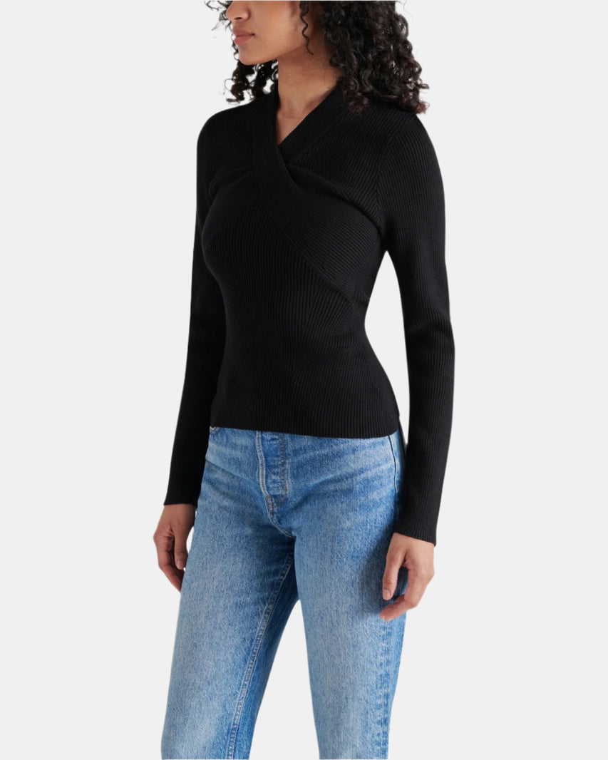 FRANCESCO SWEATER BLACK - Clothing - Steve Madden Canada