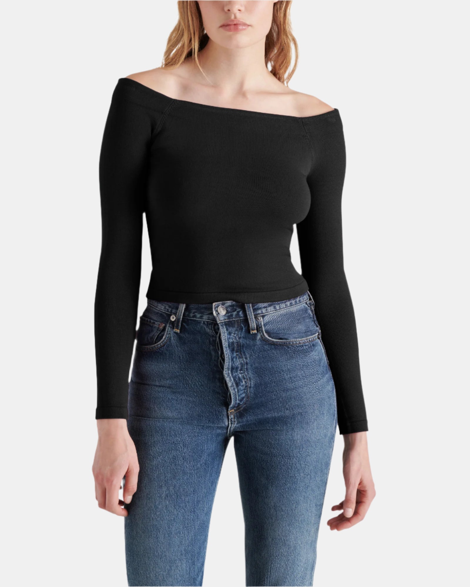 RESSI SWEATER BLACK - Clothing - Steve Madden Canada