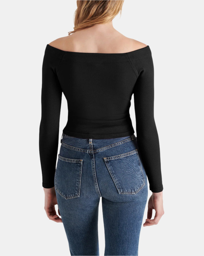 RESSI SWEATER BLACK - Clothing - Steve Madden Canada