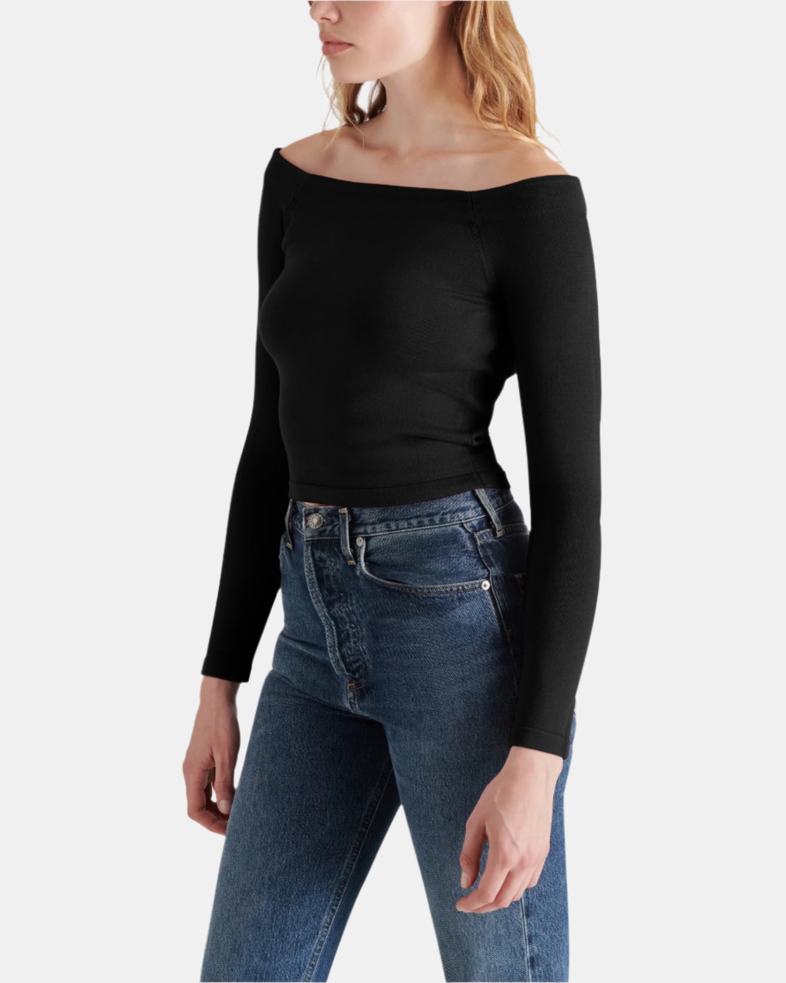 RESSI SWEATER BLACK - Clothing - Steve Madden Canada