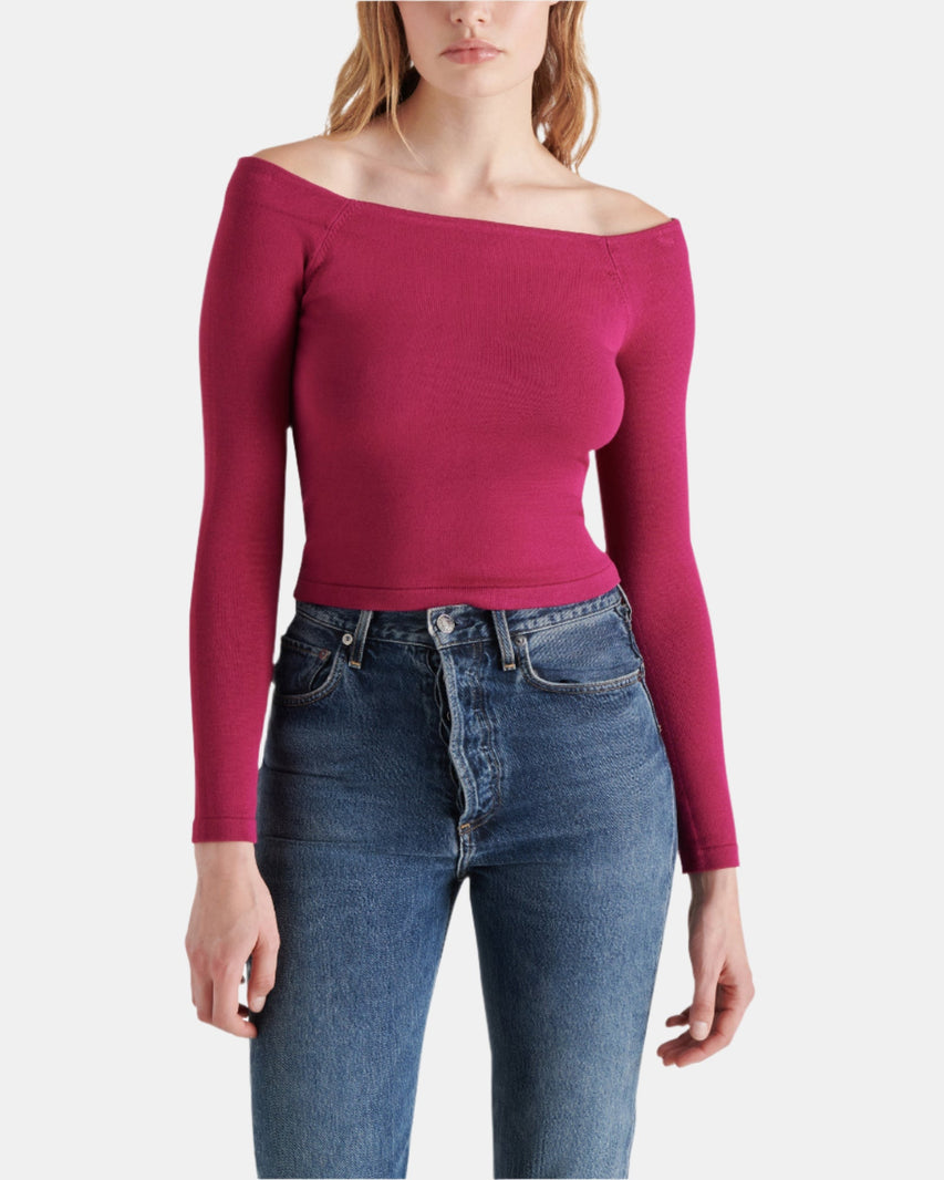 RESSI SWEATER RASPBERRY - Clothing - Steve Madden Canada