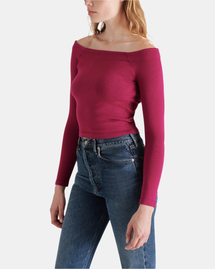 RESSI SWEATER RASPBERRY - Clothing - Steve Madden Canada