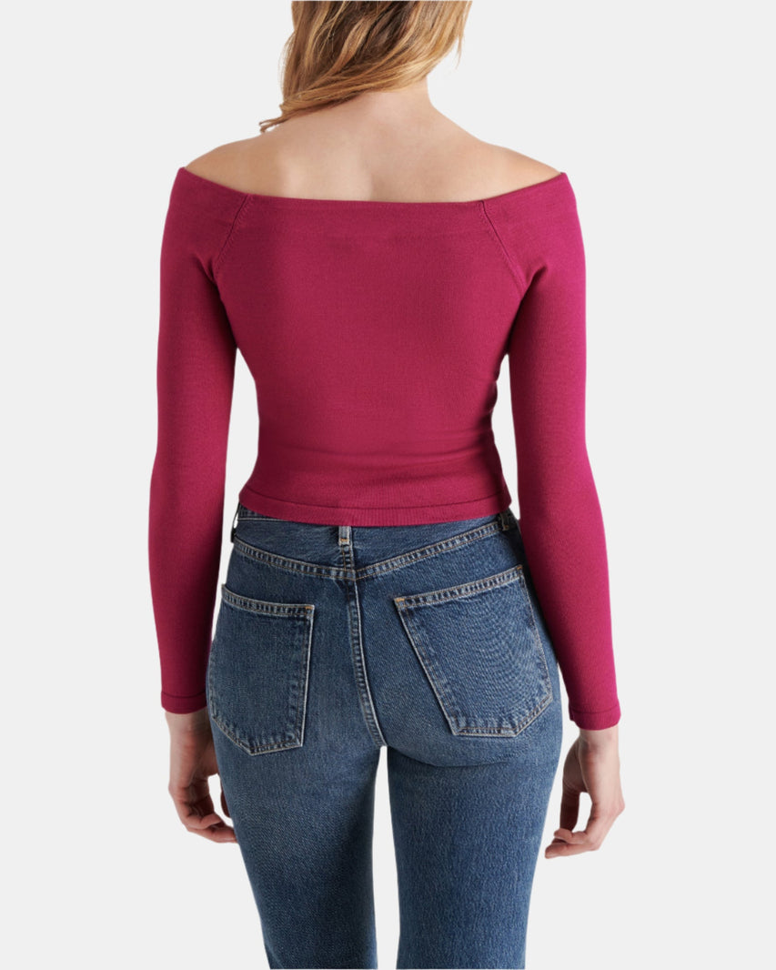 RESSI SWEATER RASPBERRY - Clothing - Steve Madden Canada