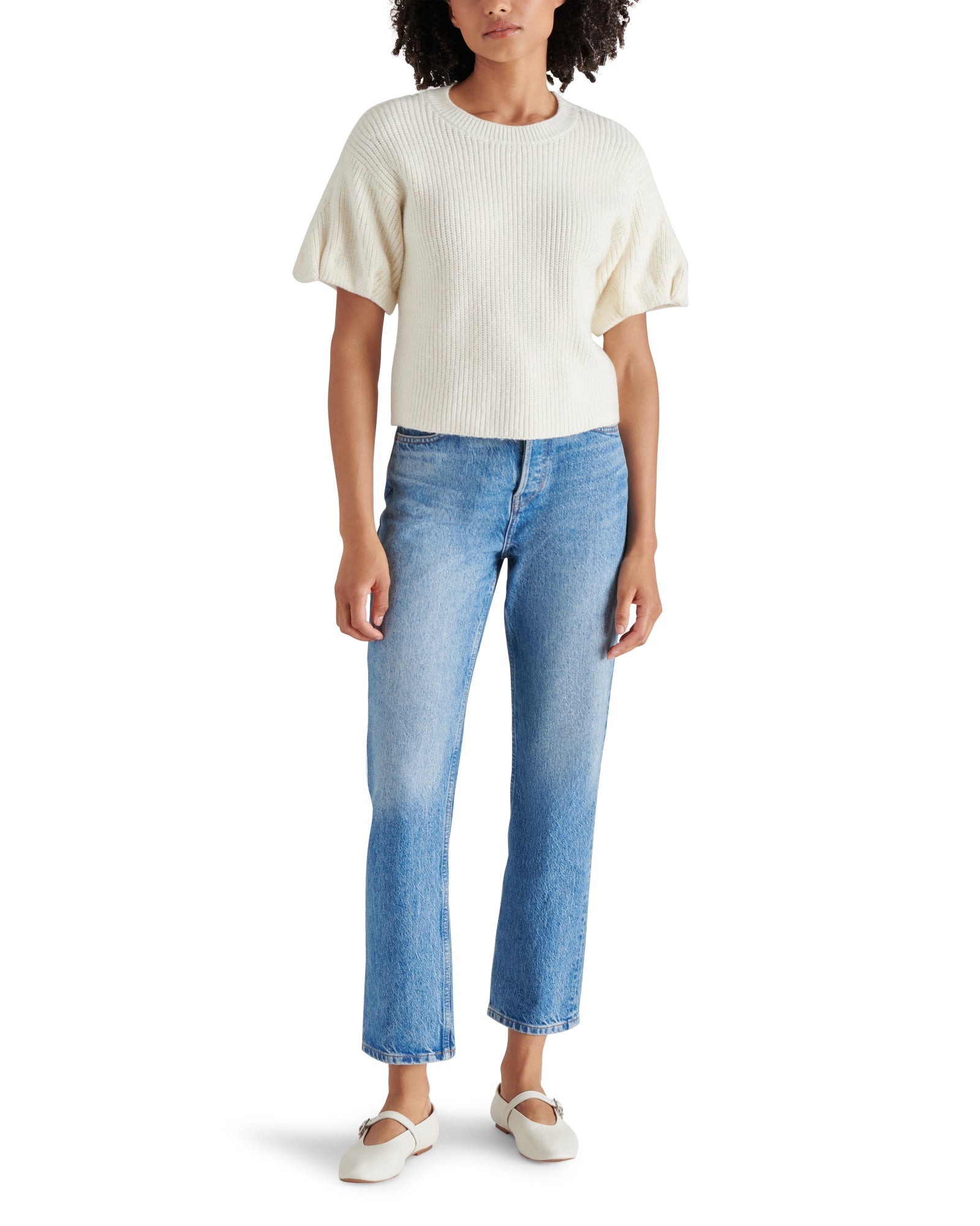 JADEY SWEATER NATURAL - Clothing - Steve Madden Canada