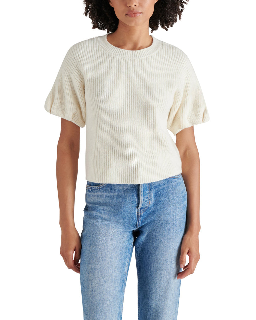 JADEY SWEATER NATURAL - Clothing - Steve Madden Canada