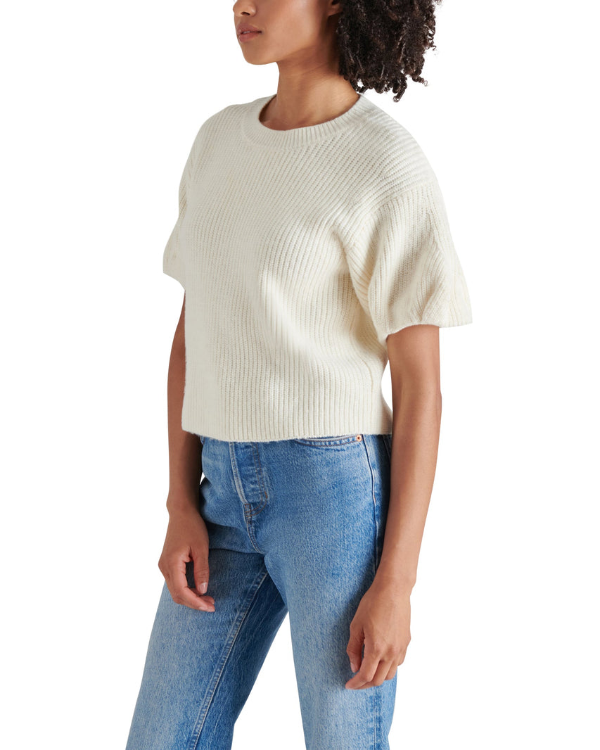 JADEY SWEATER NATURAL - Clothing - Steve Madden Canada