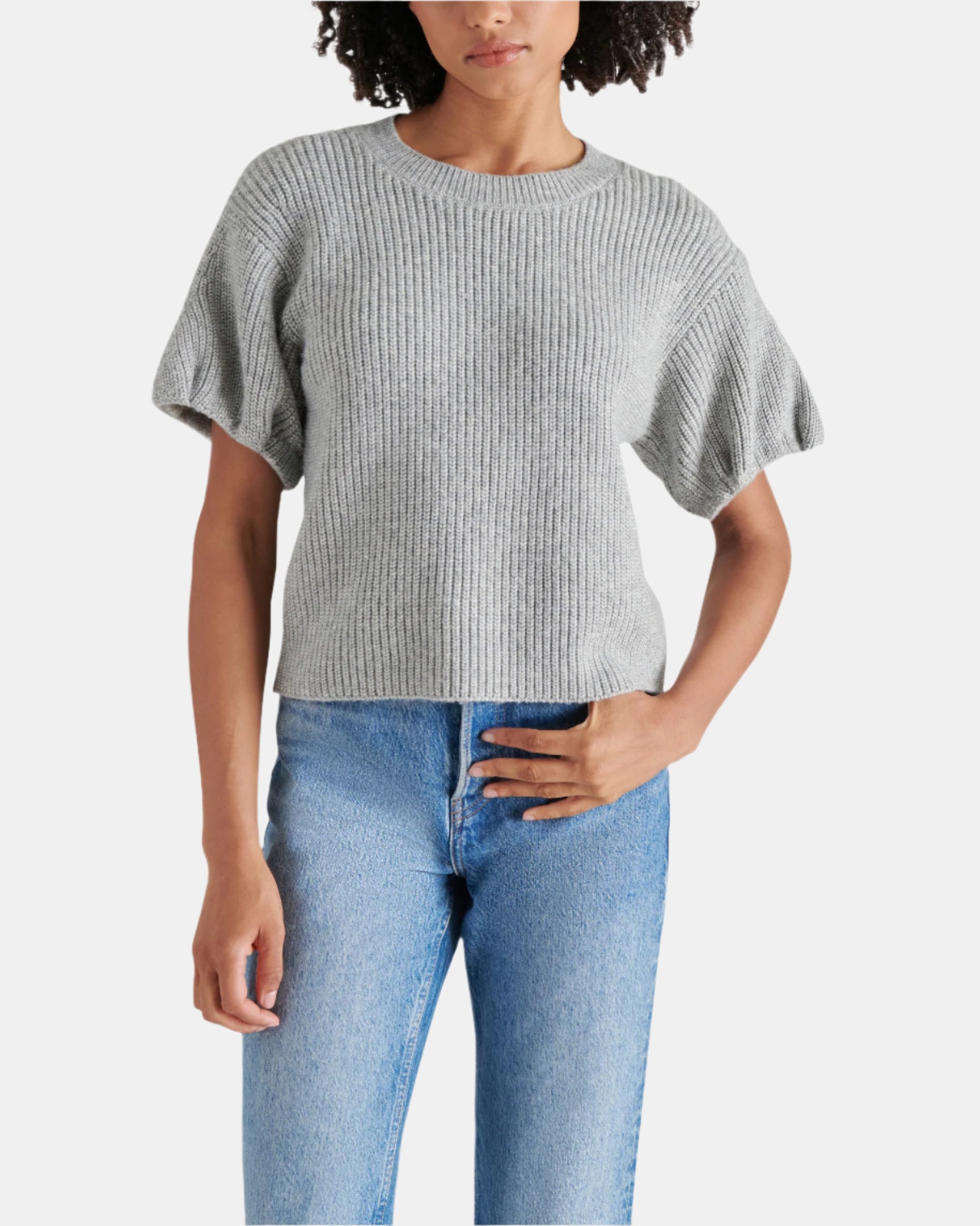 JADEY SWEATER GREY - Clothing - Steve Madden Canada