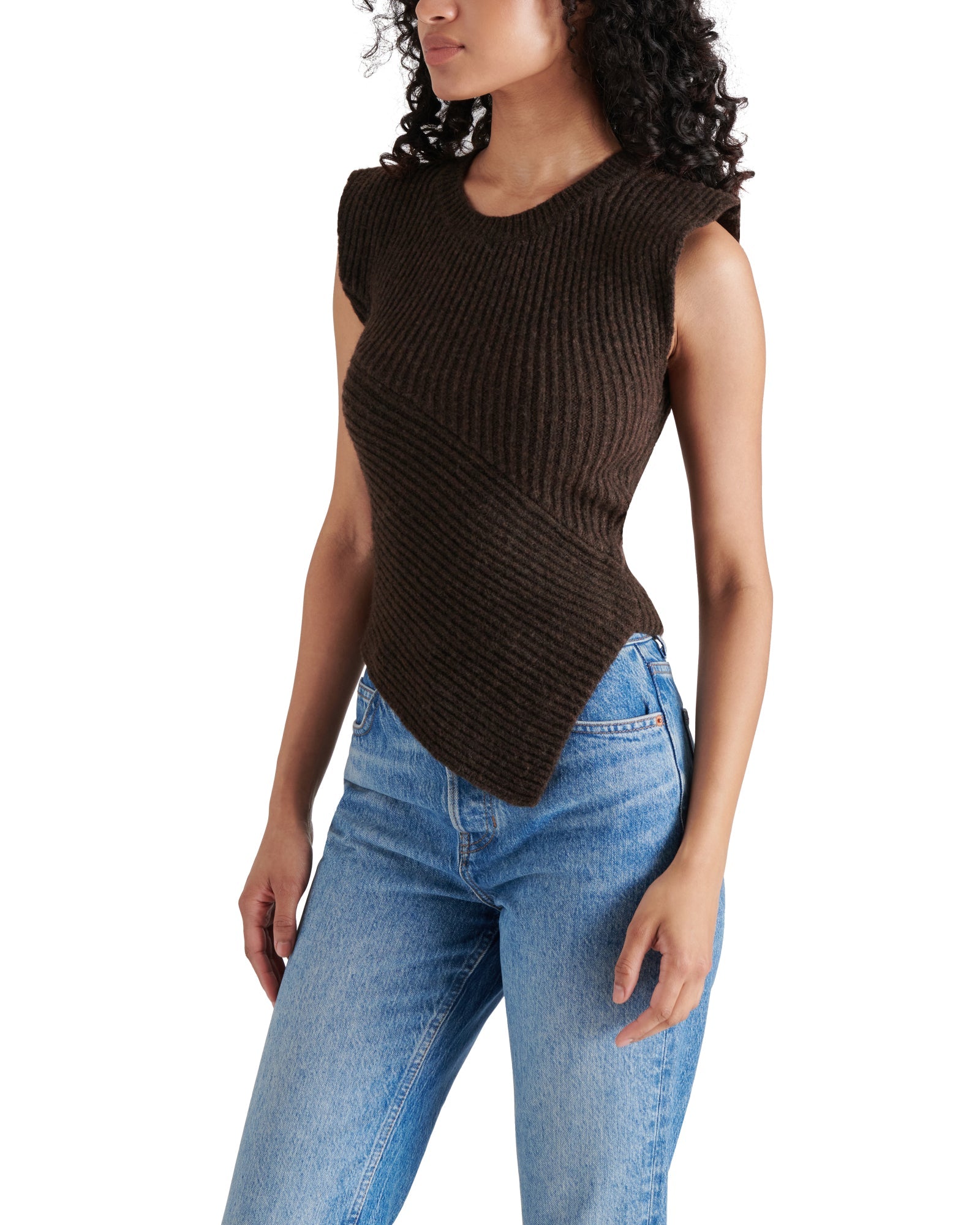 JAYLIN SWEATER BROWN - Clothing - Steve Madden Canada