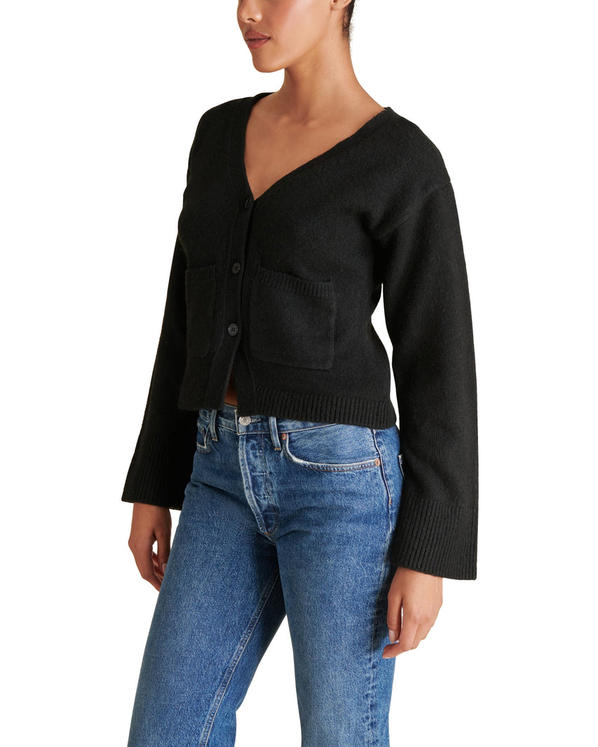 ODELIA CARDIGAN BLACK - Clothing - Steve Madden Canada