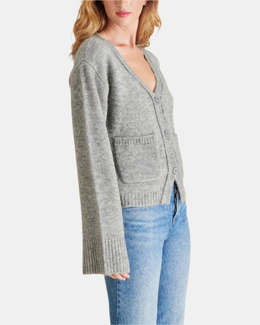 ODELIA CARDIGAN GREY - Clothing - Steve Madden Canada