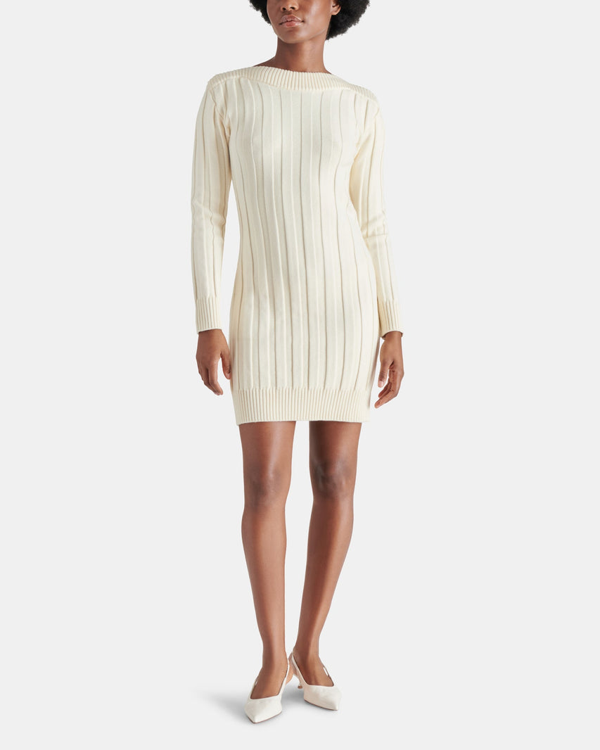 SUZIE SWEATER DRESS IVORY - Clothing - Steve Madden Canada