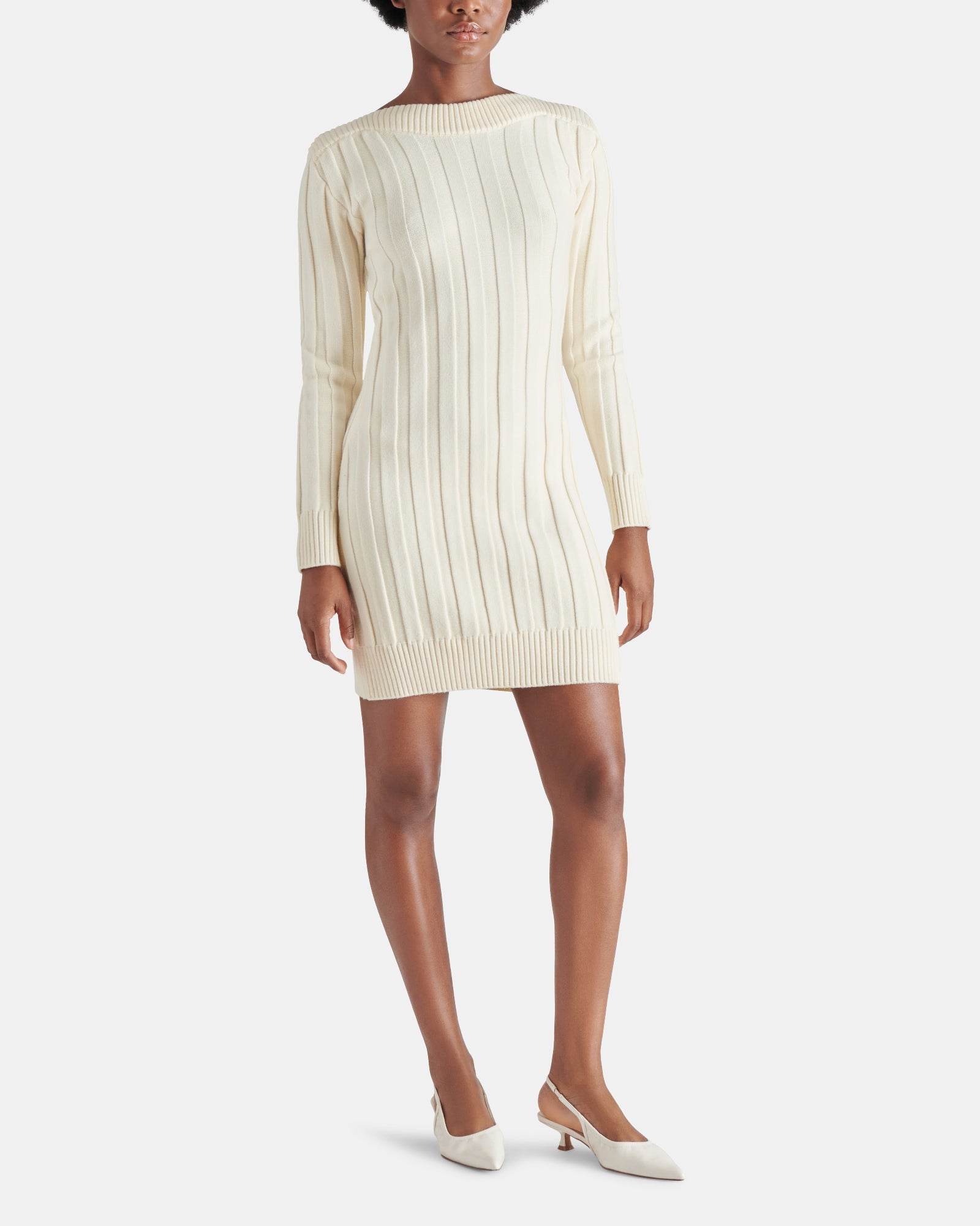 SUZIE SWEATER DRESS IVORY - Clothing - Steve Madden Canada