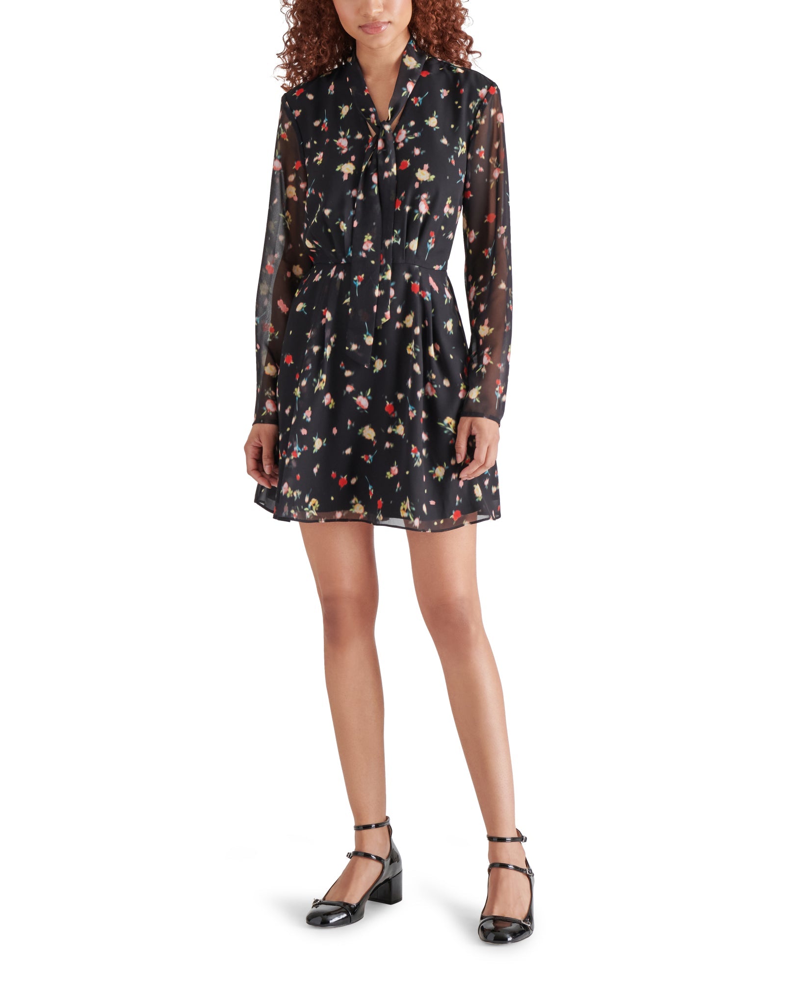 CALLISTA DRESS BLACK MULTI - Clothing - Steve Madden Canada