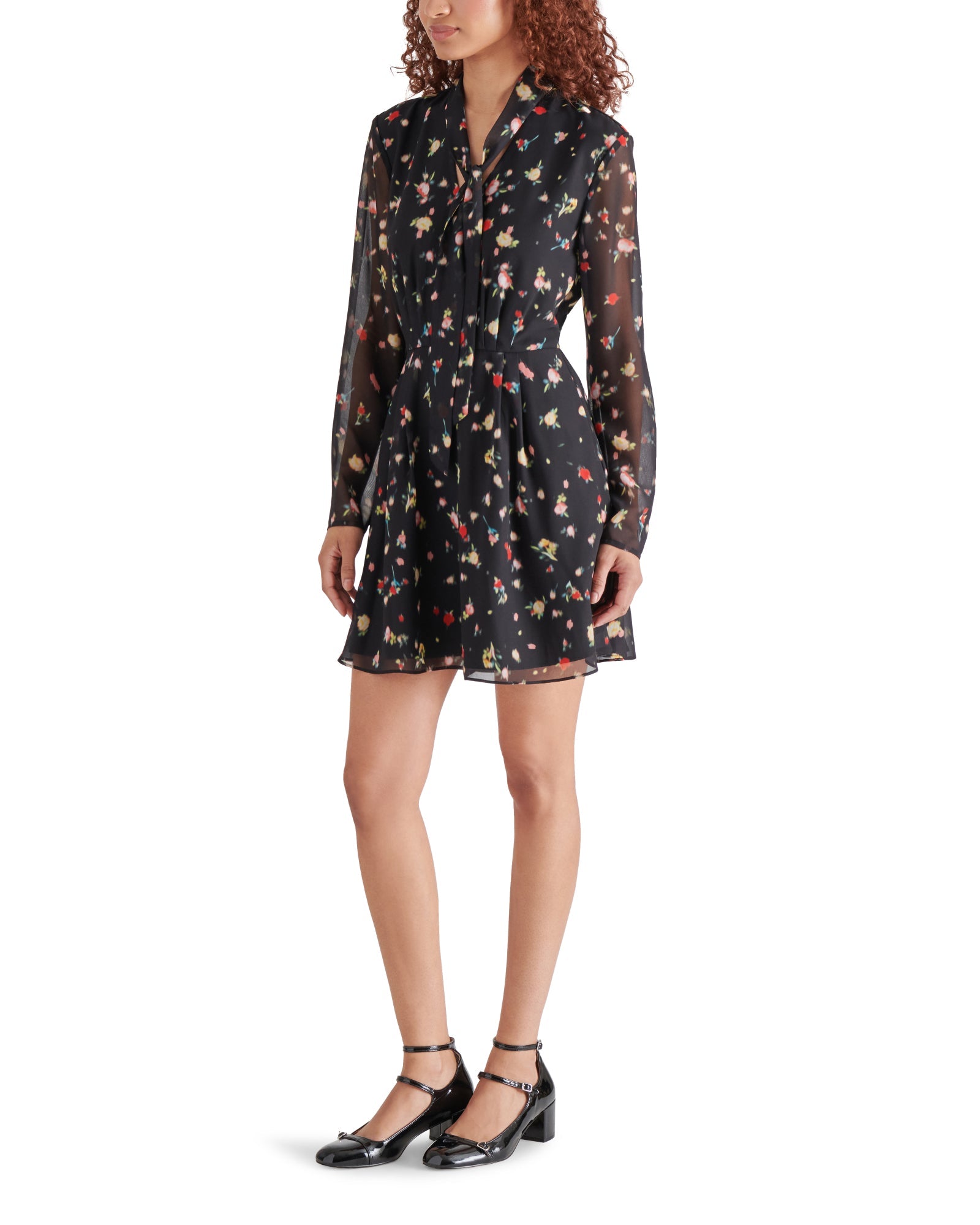 CALLISTA DRESS BLACK MULTI - Clothing - Steve Madden Canada