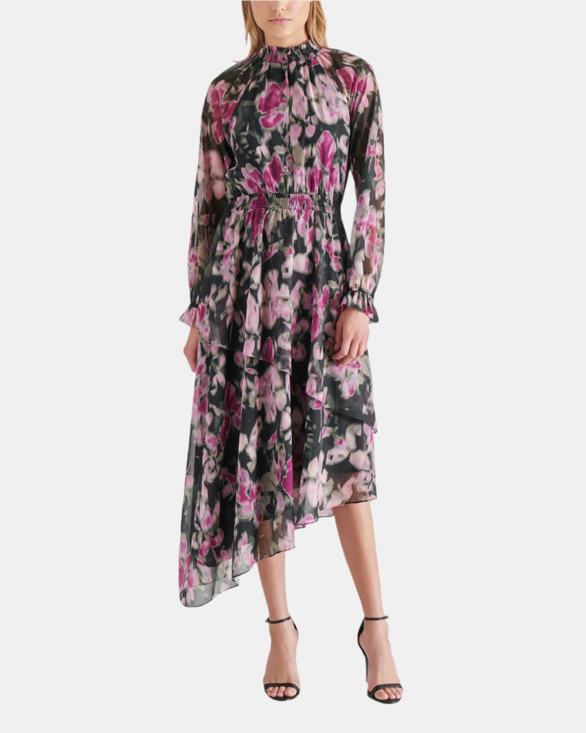 STARLA DRESS BLACK MULTI - Clothing - Steve Madden Canada