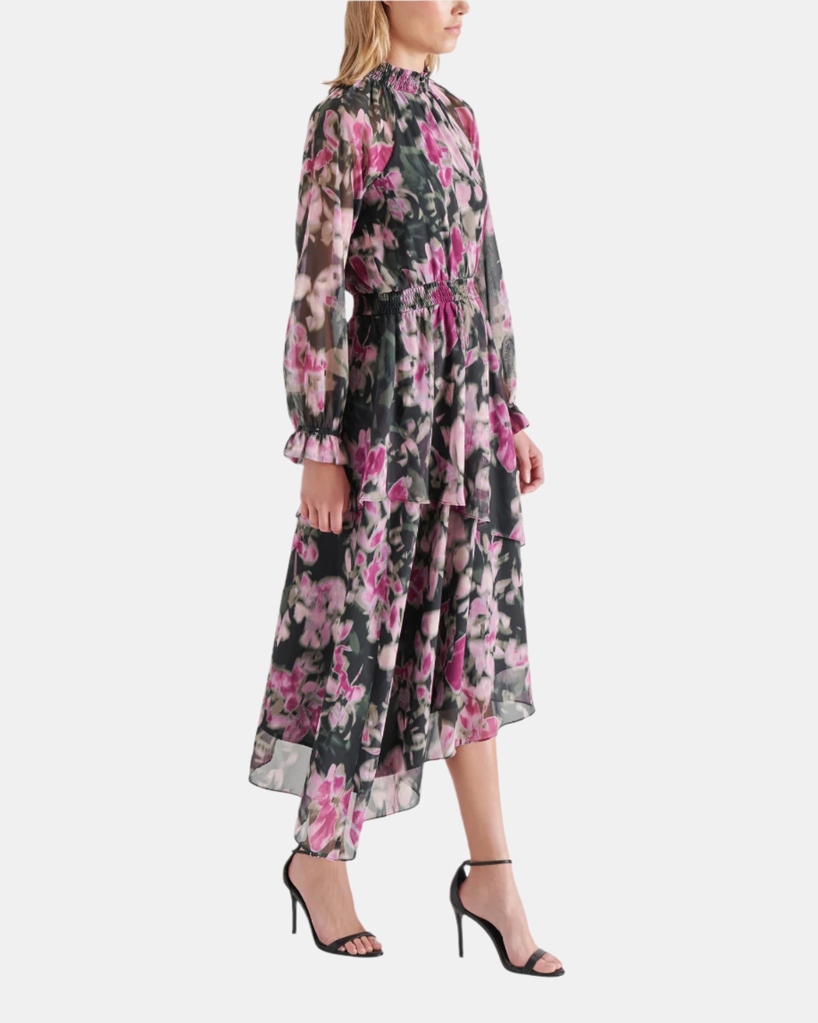 STARLA DRESS BLACK MULTI - Clothing - Steve Madden Canada