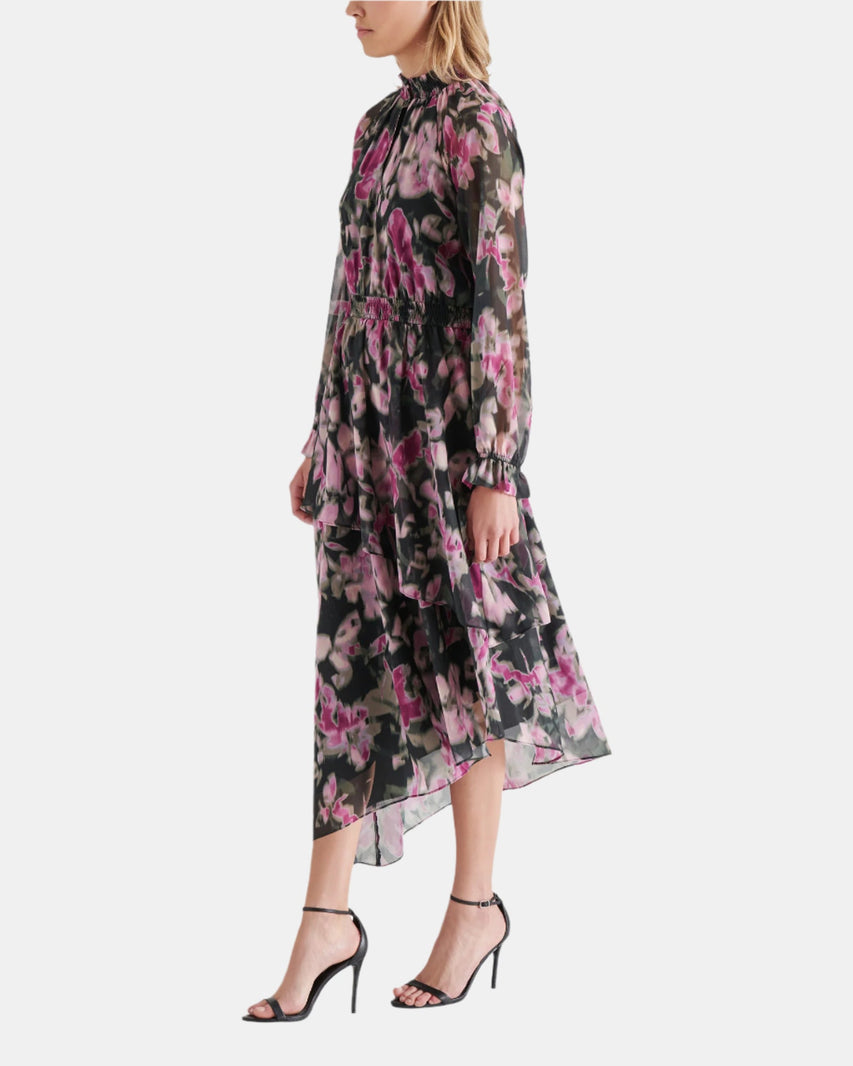 STARLA DRESS BLACK MULTI - Clothing - Steve Madden Canada