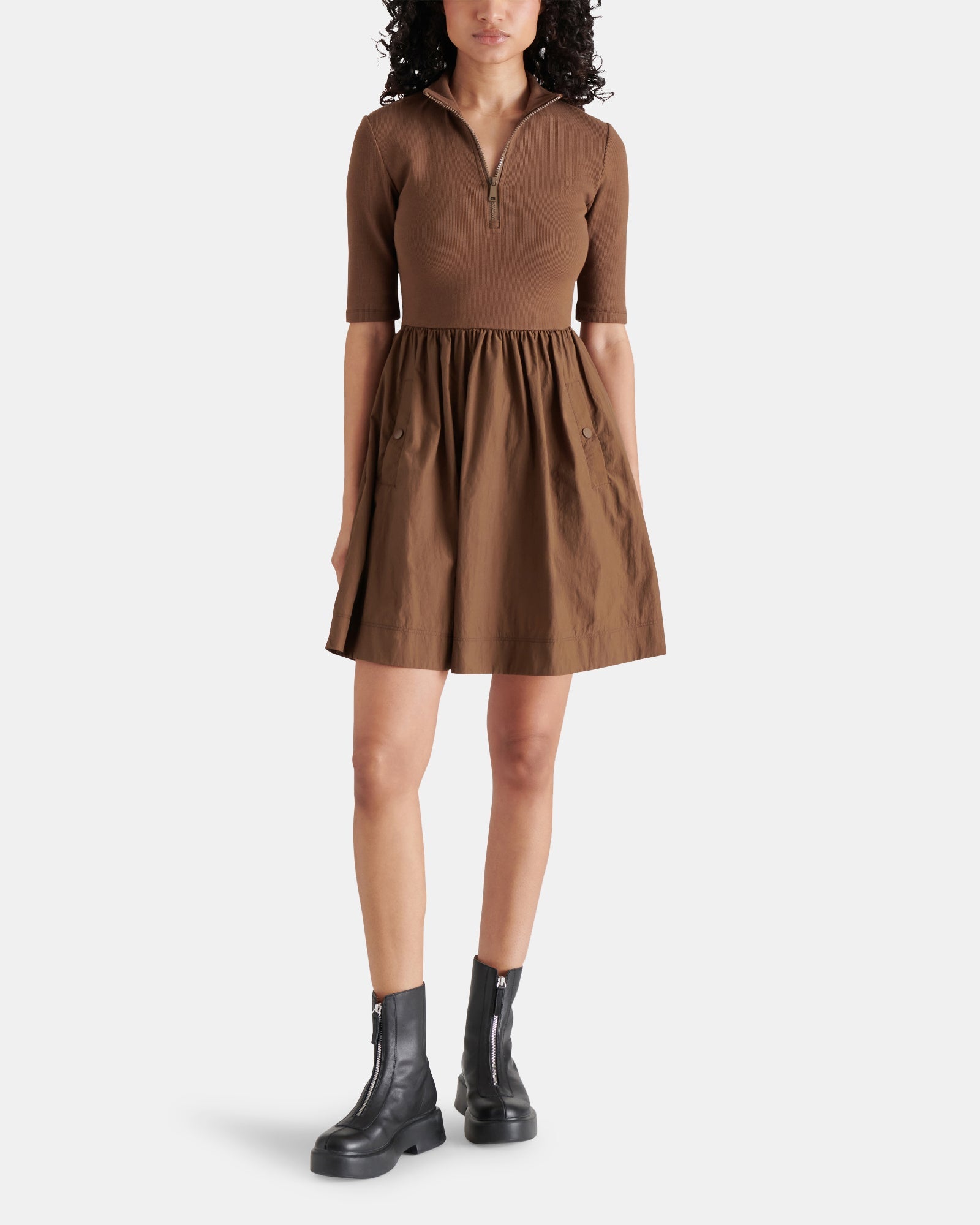 BERLINA DRESS COCOA - Clothing - Steve Madden Canada
