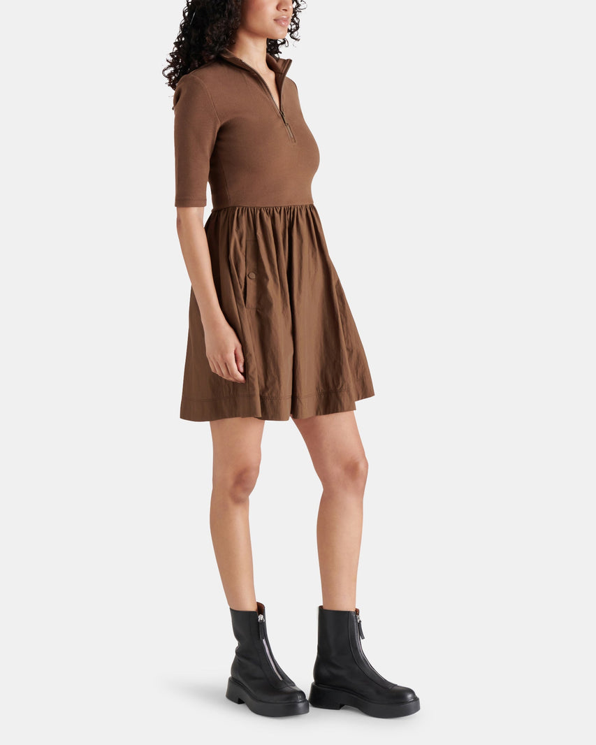 BERLINA DRESS COCOA - Clothing - Steve Madden Canada