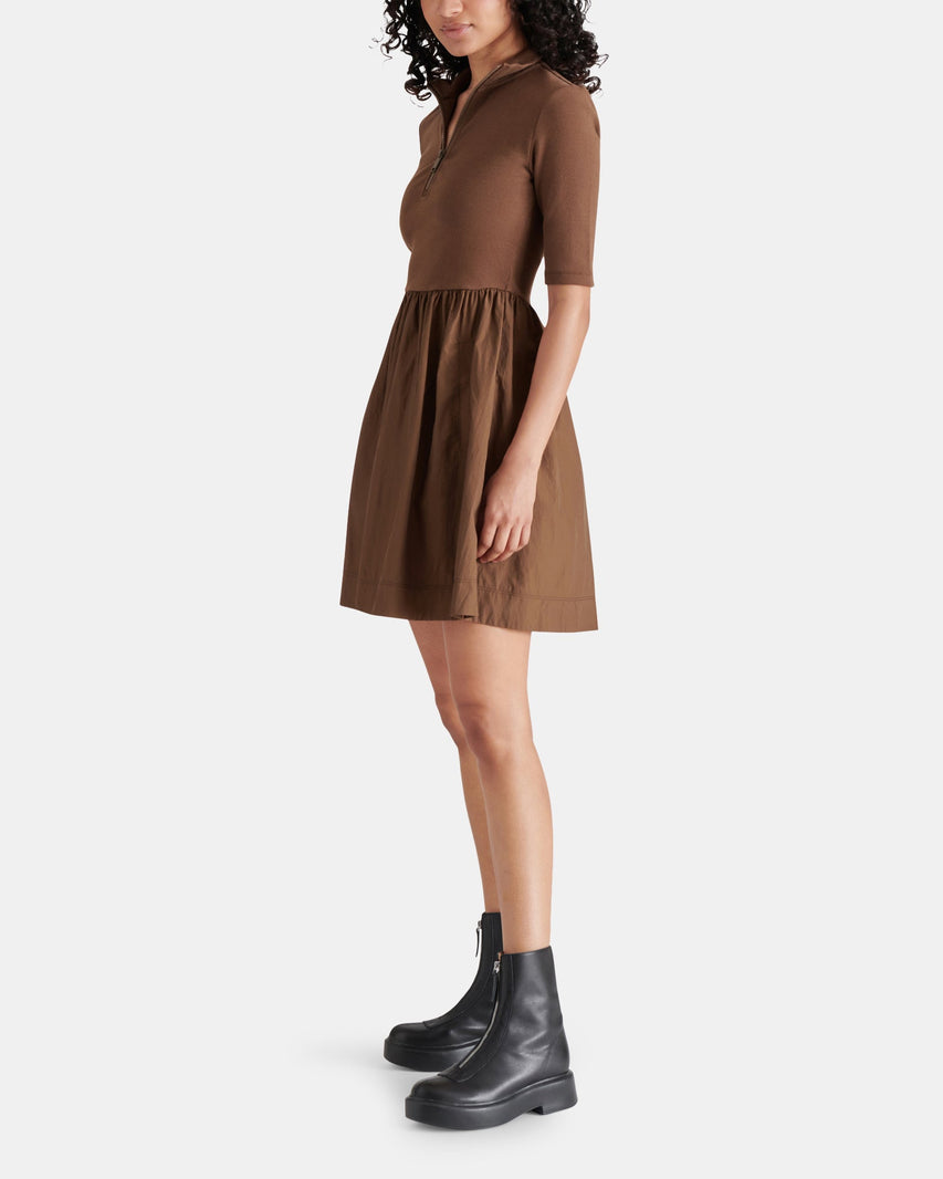 BERLINA DRESS COCOA - Clothing - Steve Madden Canada
