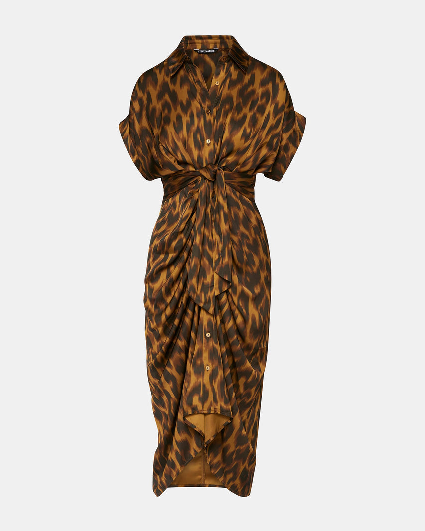 TORII DRESS LEOPARD - Clothing - Steve Madden Canada