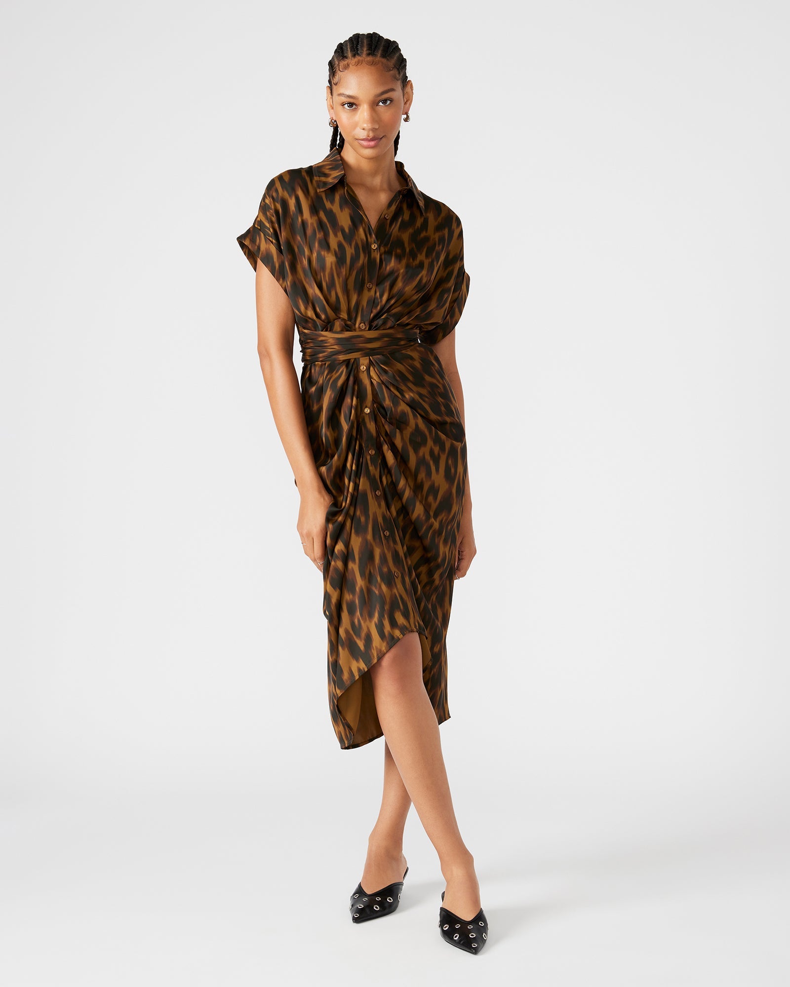 TORII DRESS LEOPARD - Clothing - Steve Madden Canada