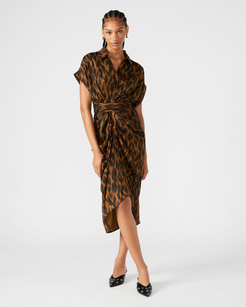 TORII DRESS LEOPARD - Clothing - Steve Madden Canada