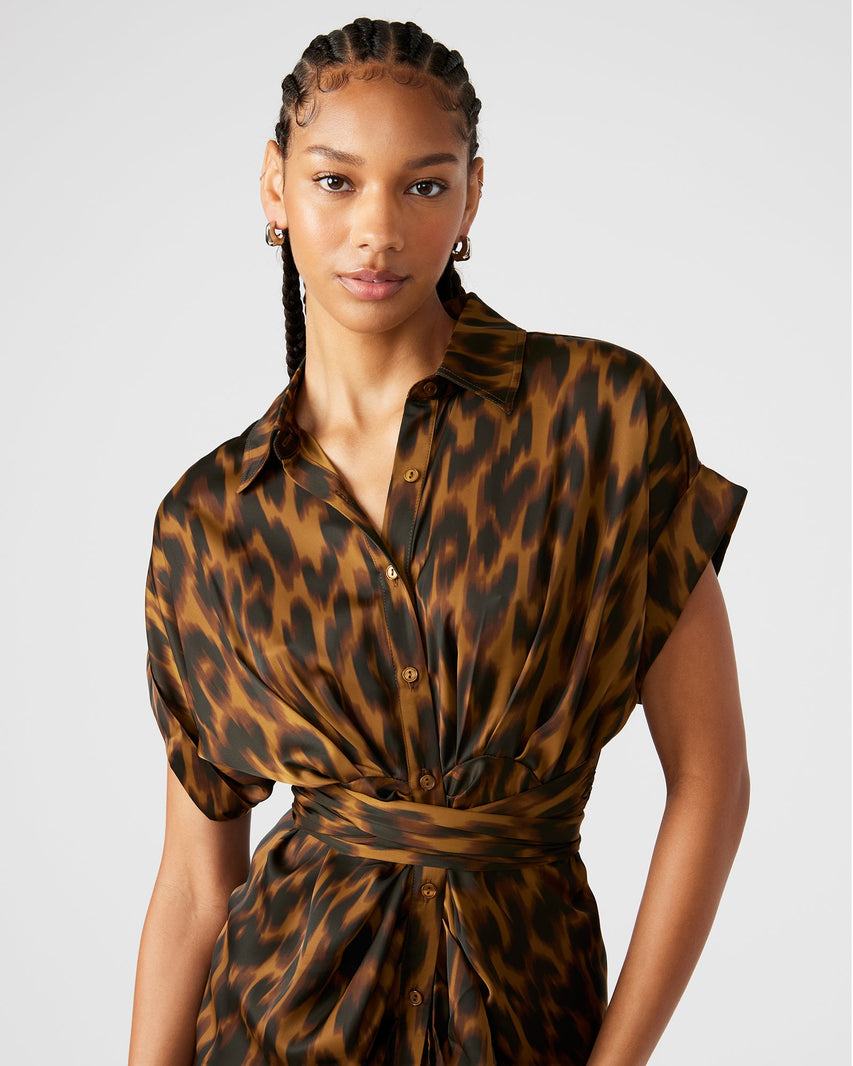 TORII DRESS LEOPARD - Clothing - Steve Madden Canada