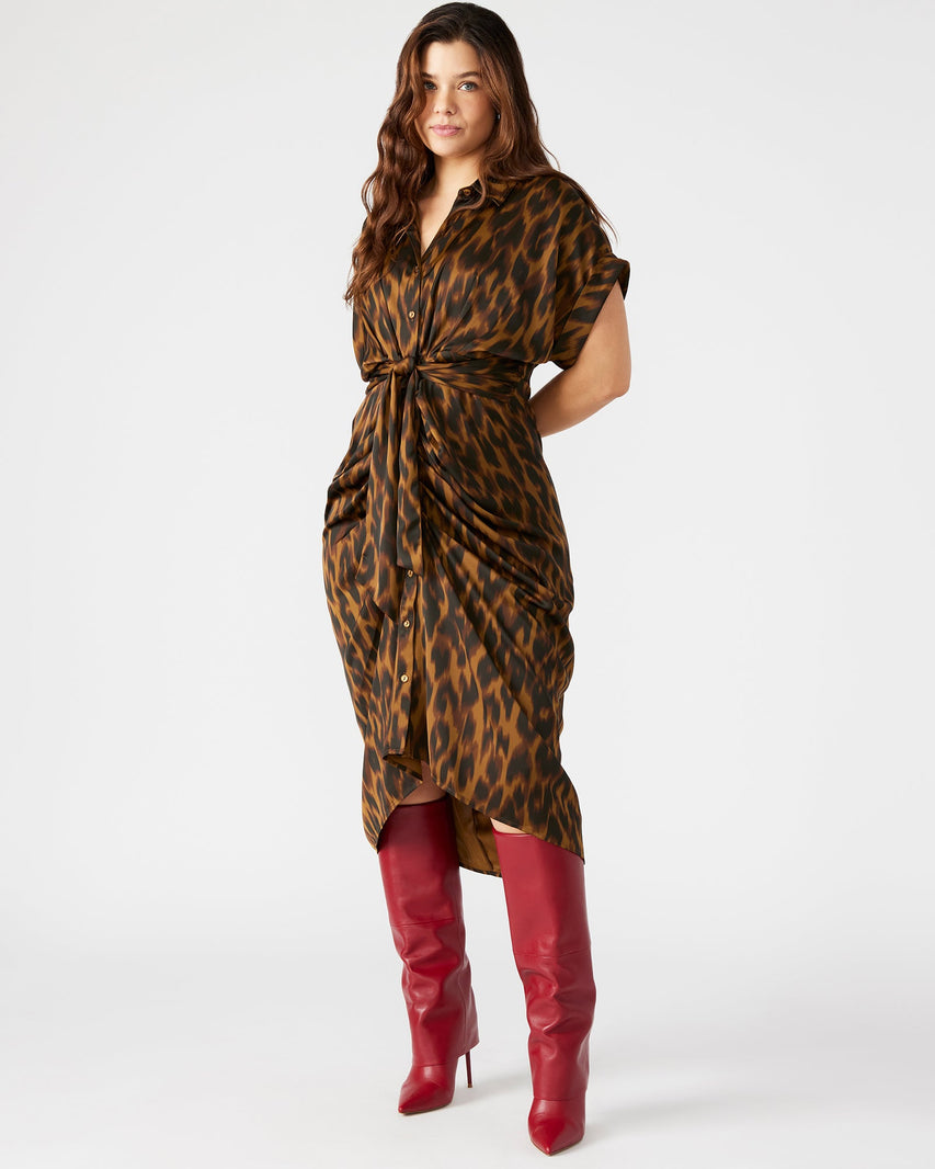 TORII DRESS LEOPARD - Clothing - Steve Madden Canada