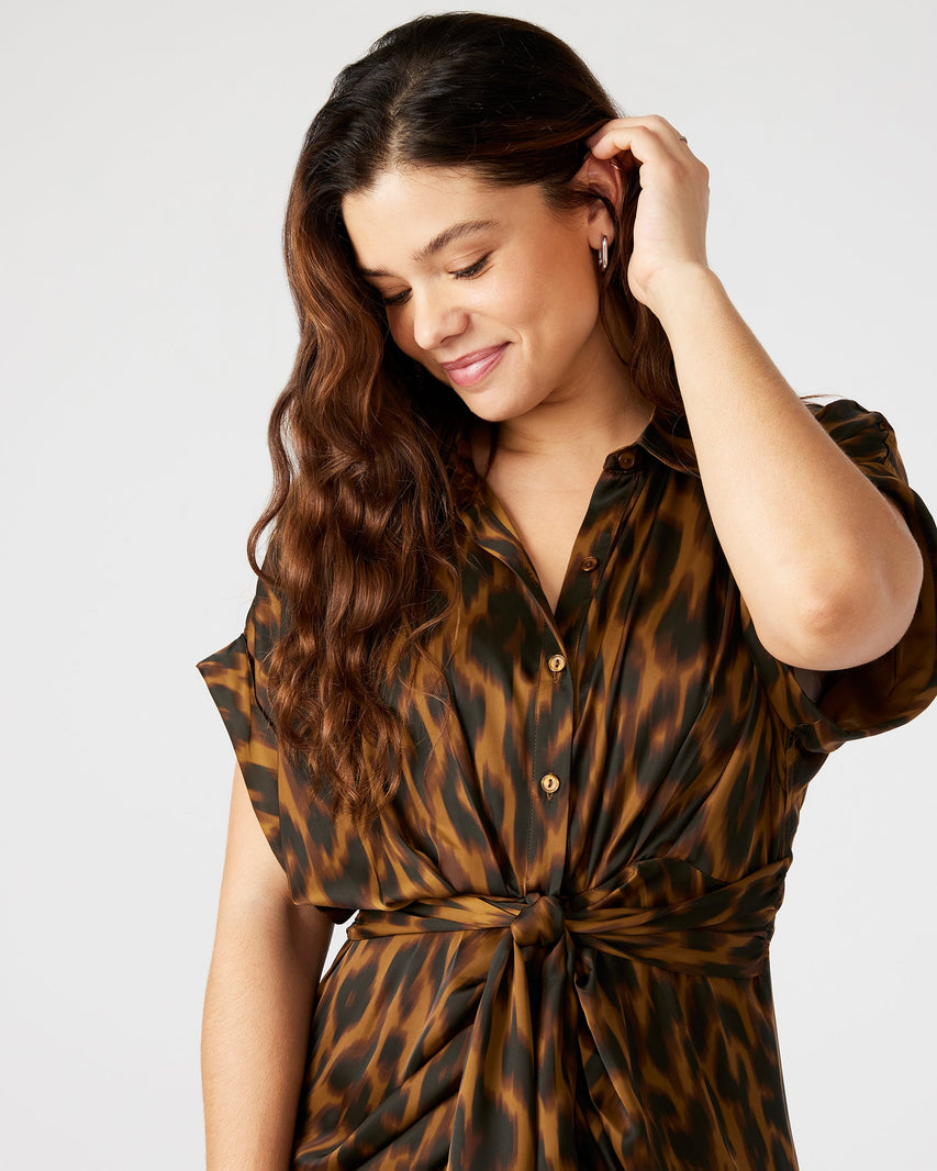 TORII DRESS LEOPARD - Clothing - Steve Madden Canada