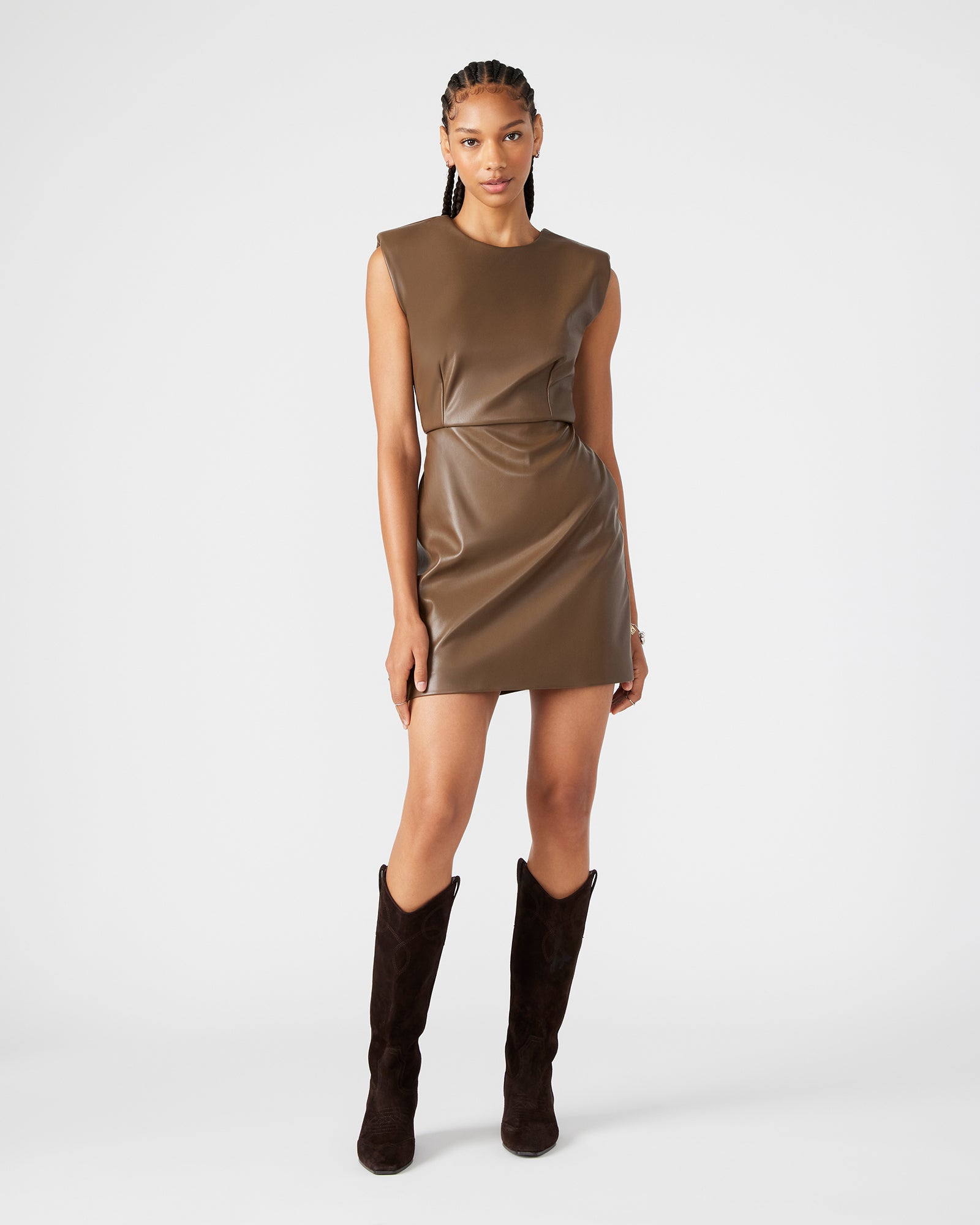 BELEN DRESS COCOA - Clothing - Steve Madden Canada
