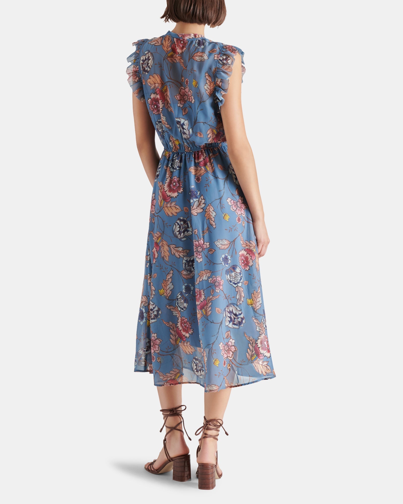 ALLEGRA DRESS BLUE MULTI - Clothing - Steve Madden Canada