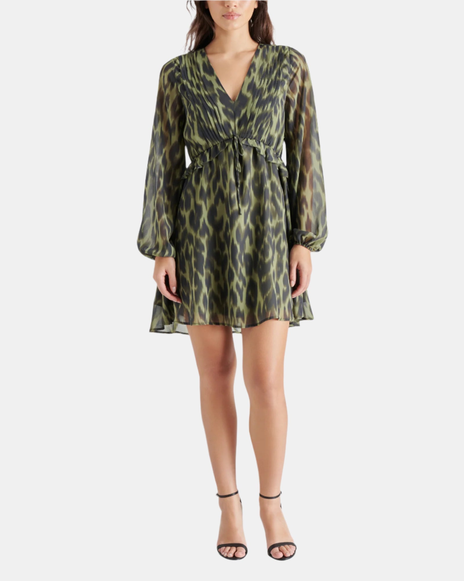 RAMI DRESS OLIVE - Clothing - Steve Madden Canada
