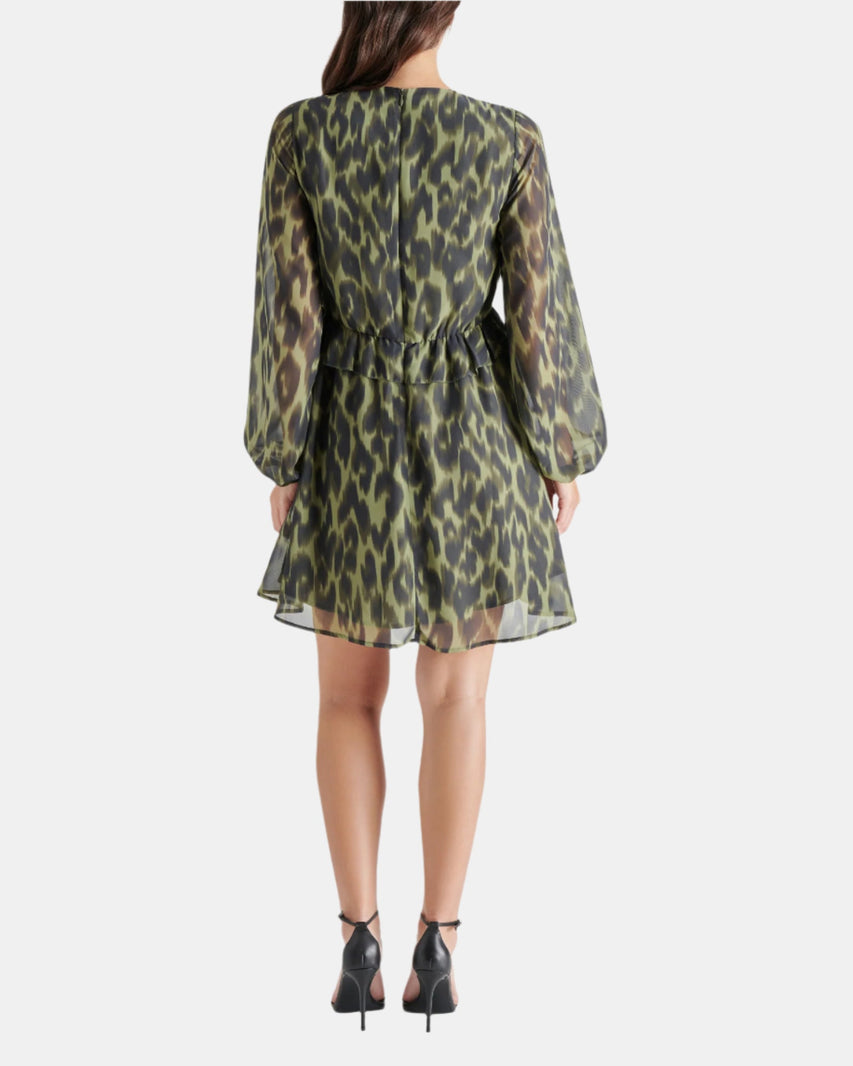 RAMI DRESS OLIVE - Clothing - Steve Madden Canada