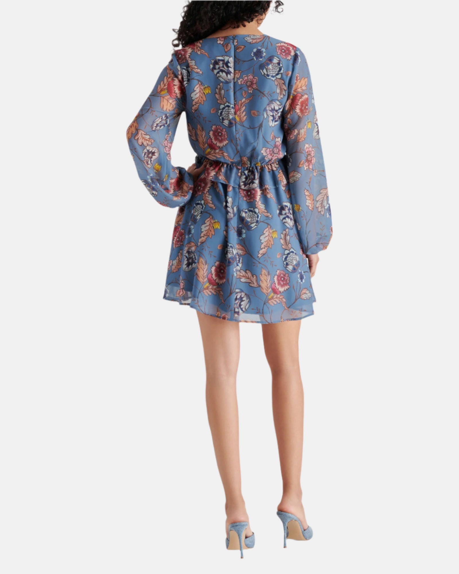 RAMI DRESS BLUE MULTI - Clothing - Steve Madden Canada