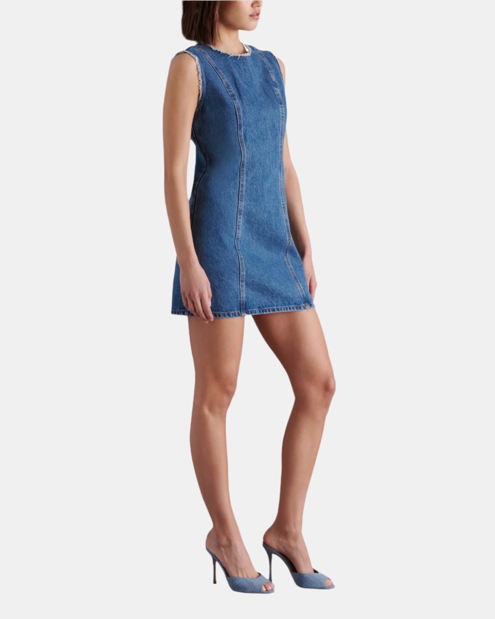 SOLARA DRESS BLUE DENIM - Clothing - Steve Madden Canada