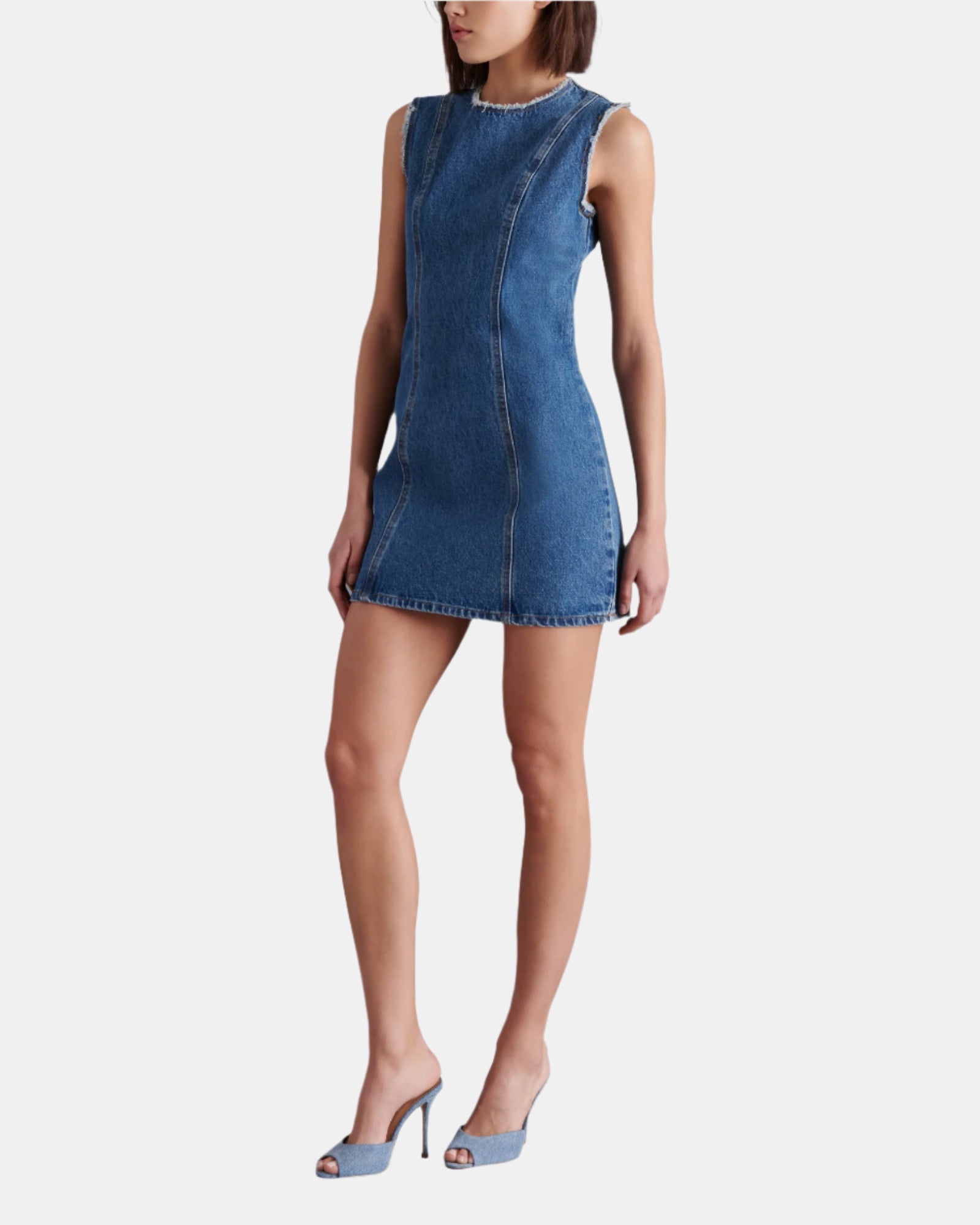 SOLARA DRESS BLUE DENIM - Clothing - Steve Madden Canada