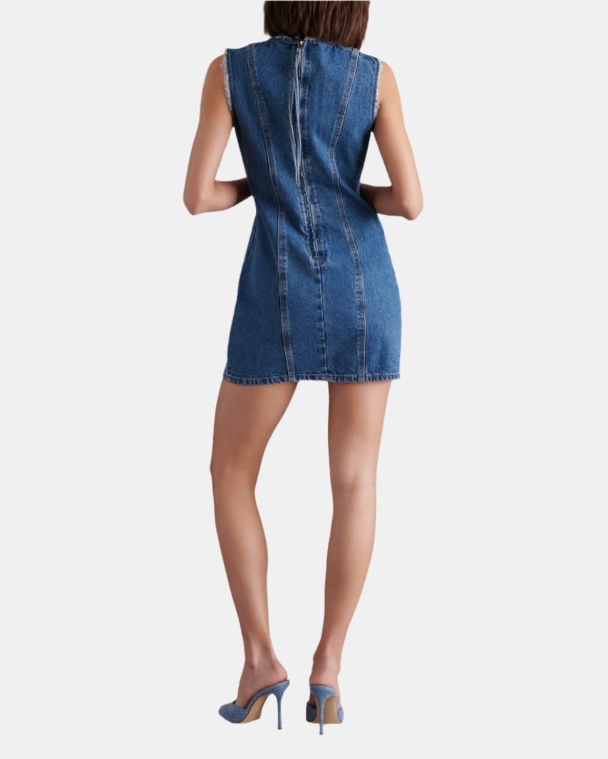 SOLARA DRESS BLUE DENIM - Clothing - Steve Madden Canada