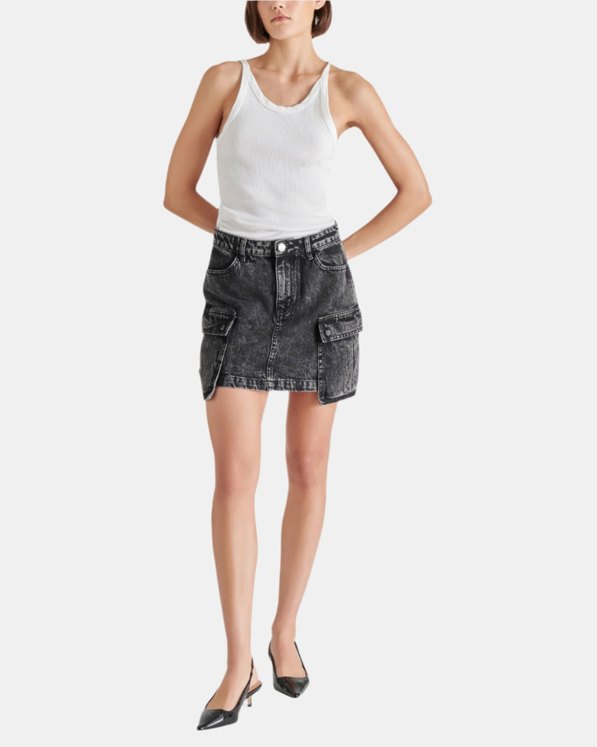 LETIZIA SKIRT BLACK - Clothing - Steve Madden Canada