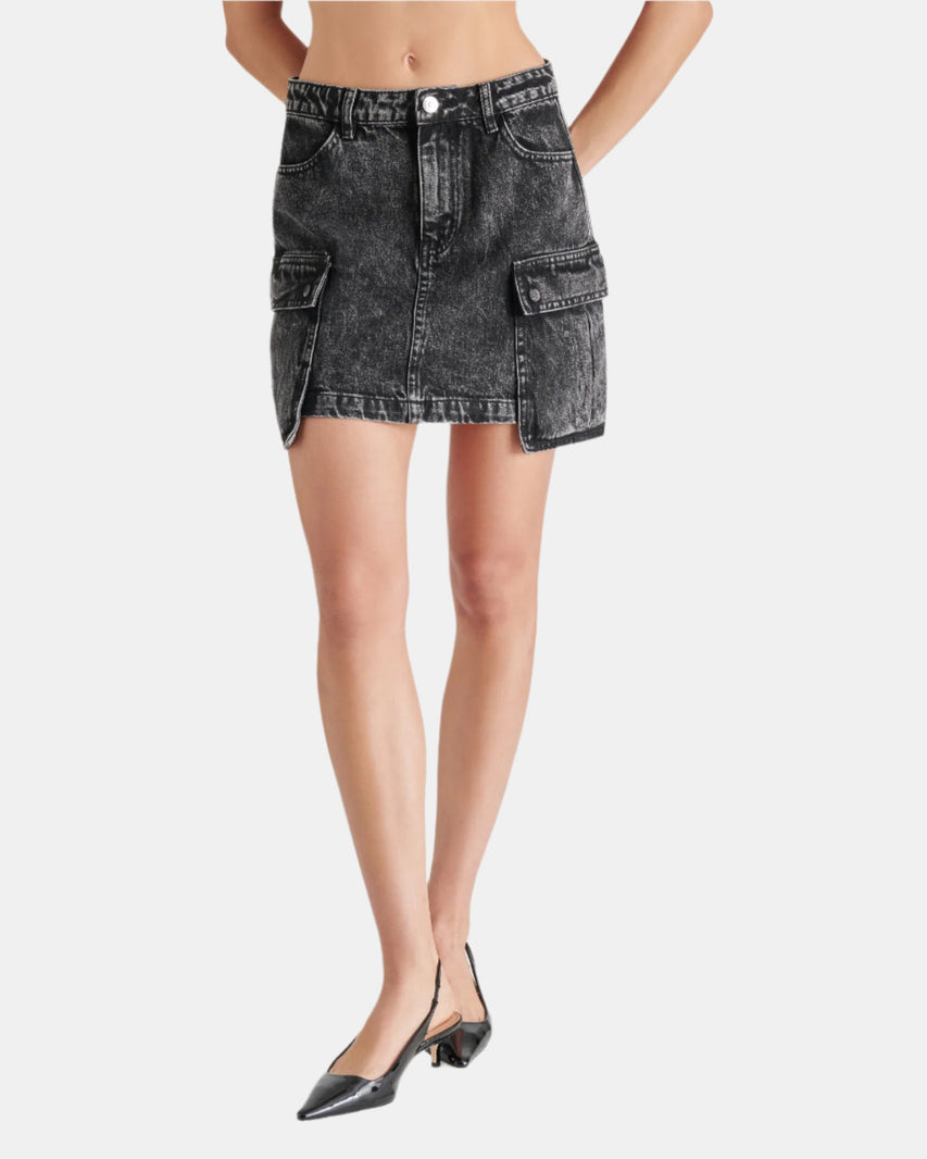 LETIZIA SKIRT BLACK - Clothing - Steve Madden Canada