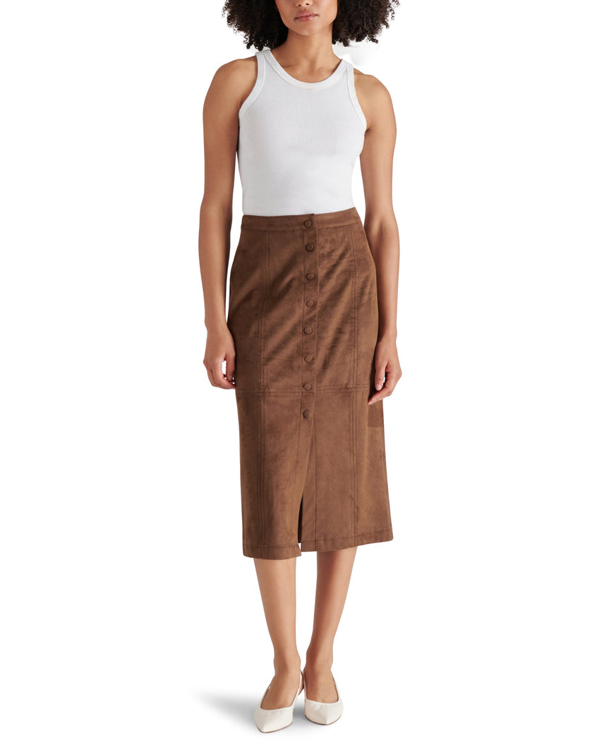RIYA SKIRT COCOA - Clothing - Steve Madden Canada