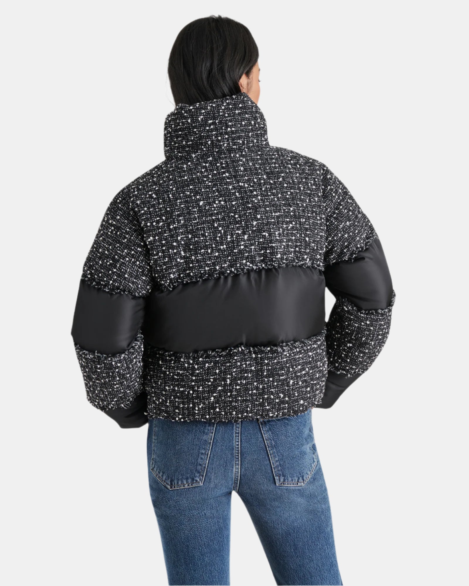 SNOW DROP JACKET BLACK MULTI - Clothing - Steve Madden Canada