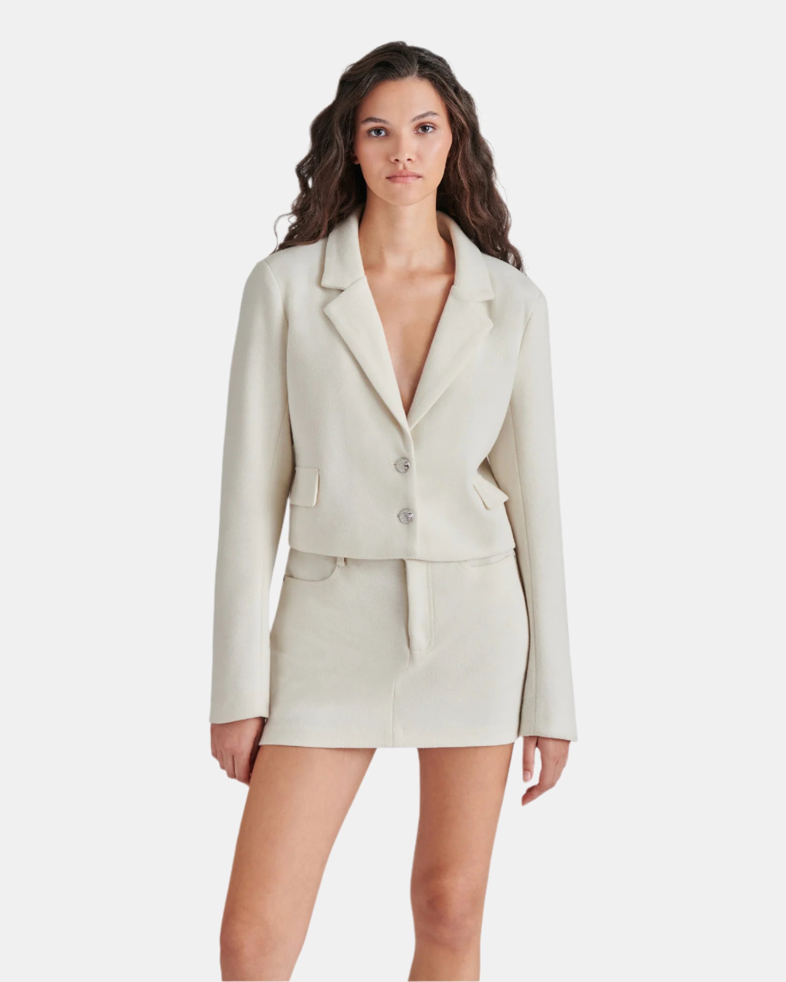 SNOWBELL BLAZER IVORY - Clothing - Steve Madden Canada