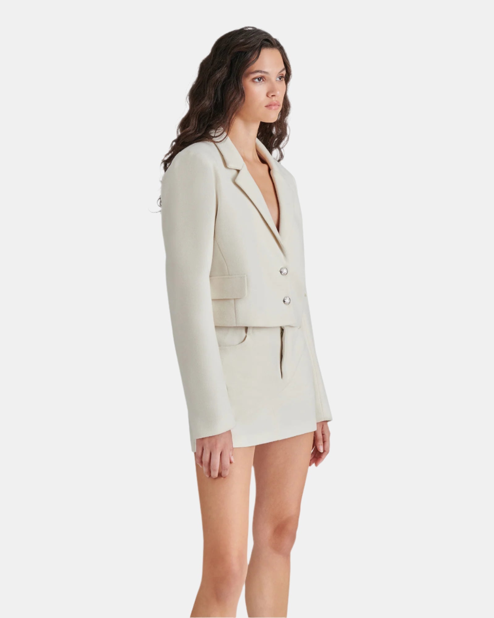SNOWBELL BLAZER IVORY - Clothing - Steve Madden Canada