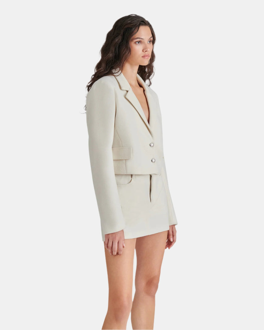 SNOWBELL BLAZER IVORY - Clothing - Steve Madden Canada