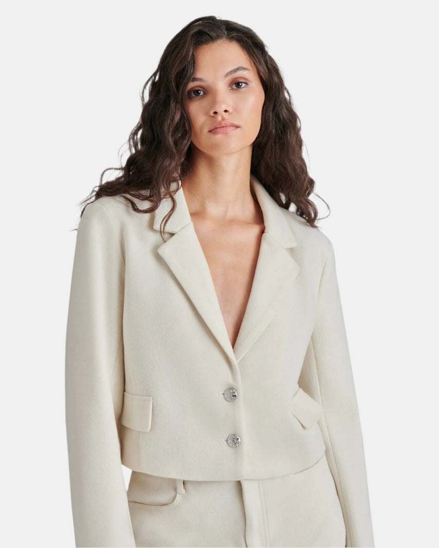 SNOWBELL BLAZER IVORY - Clothing - Steve Madden Canada