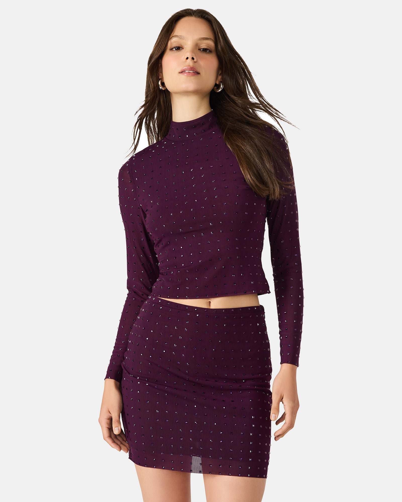 MELVINA TOP PURPLE - Clothing - Steve Madden Canada